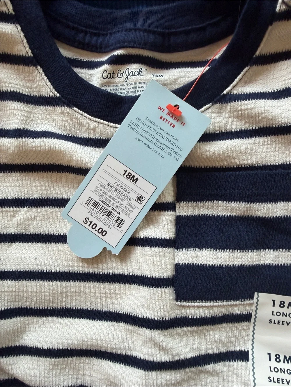 (Set of 5) Cat & Jack 18M shirts.